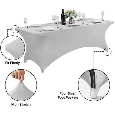 2Pack Waterproof Spandex Table Cover for 8FT Table Universal Fitted Stretch T... SUPERO Does not apply - фотография #5