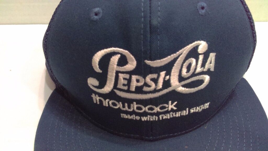 Vintage Pepsi Throwback Truckers Snap Back Never Used Hat Shelf G2 Pepsi
