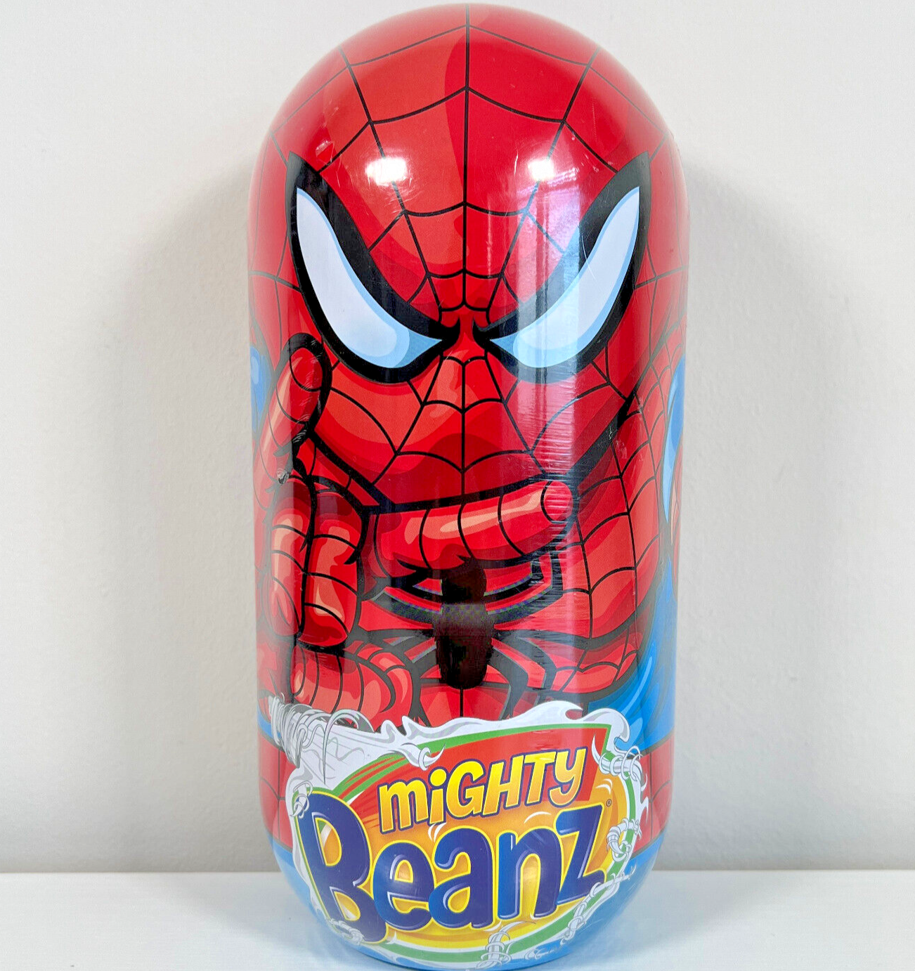 Spiderman Mighty Beanz 10" Tin Plastic Case - Holds 40+ Beanz - New & Sealed Mighty Beanz