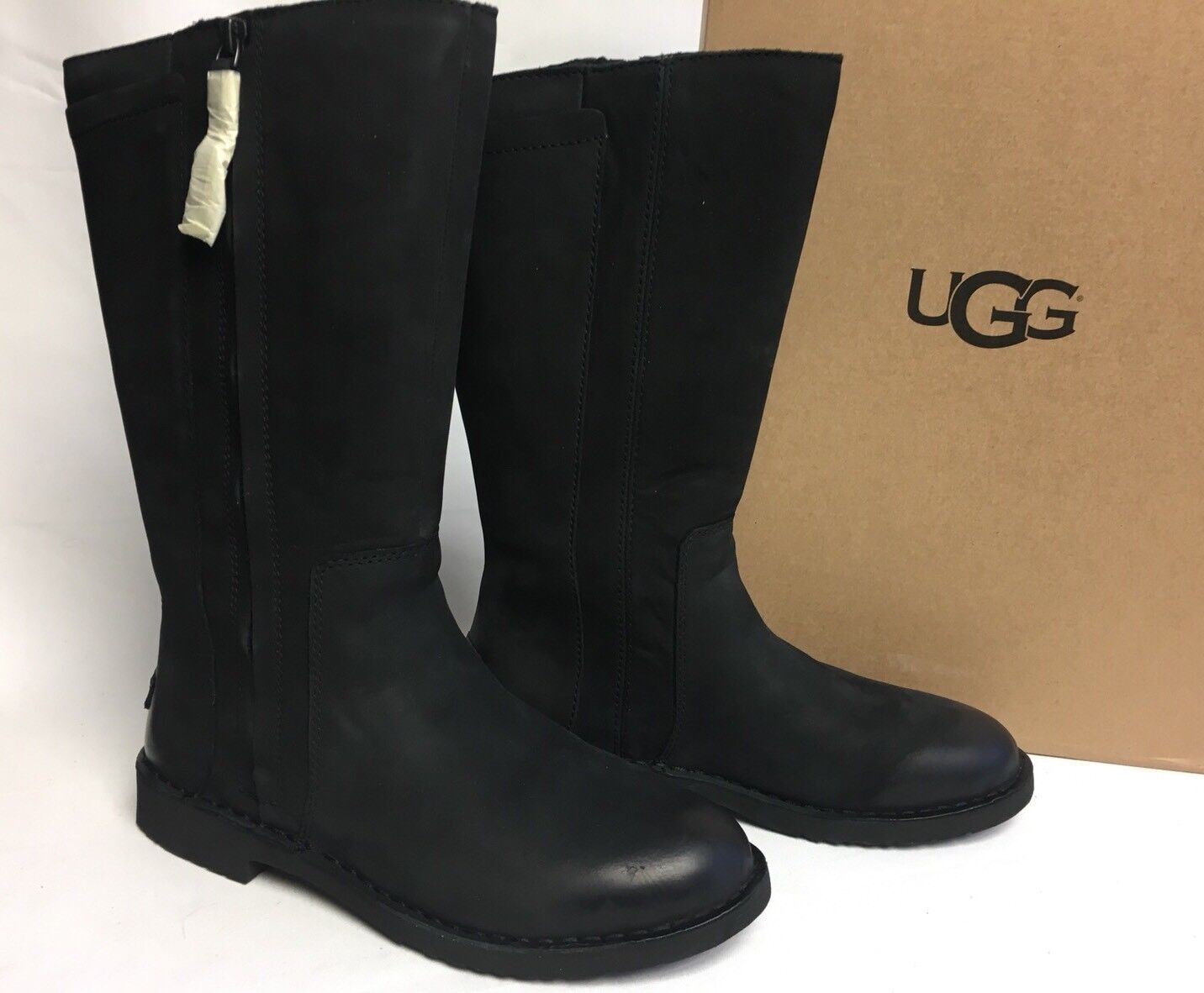 Ugg Australia Elly Black Tall Nubuck Boots 1017505 Wool Lined sizes women's UGG Australia