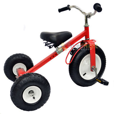 All Terrain Red Tricycle with Wagon Trike Set Pull Along Toy Outdoors Kids Pedal valley RedTrike - фотография #4