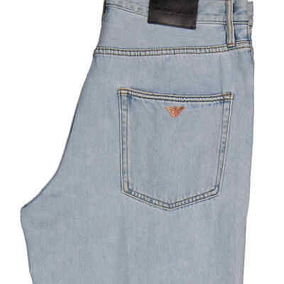 Emporio Armani Men's Hemp-Blend J73 Loose-Fit Denim Jeans, Waist Size 34" Emporio Armani 3R1J73-1DPWZ-0943 - фотография #7