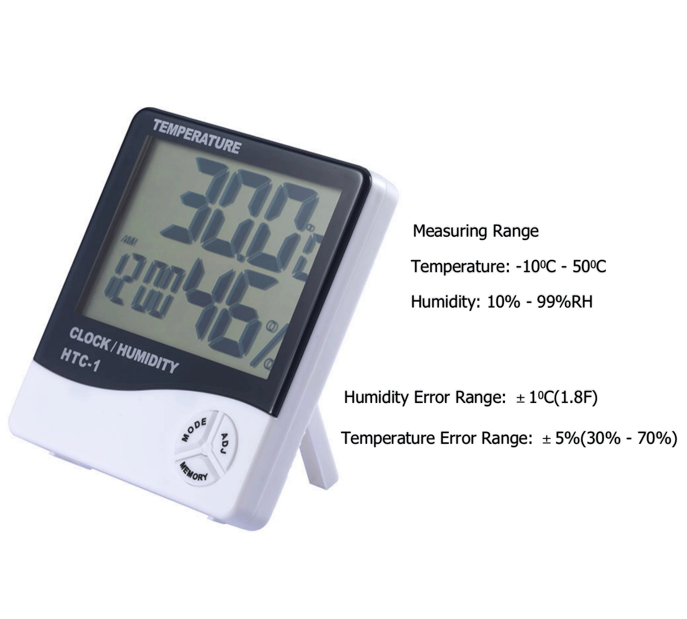 Thermometer Indoor Digital LCD Hygrometer Temperature Humidity Meter Alarm Cloc  Unbranded/Generic Does not apply - фотография #2