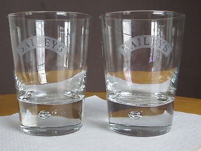 BAILEYS On the Rocks Glasses (set of 2) Barware Advertising Collectible Baileys - фотография #2
