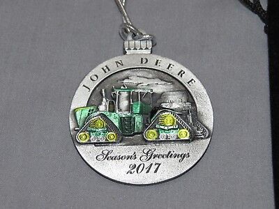 John Deere Christmas Ornament Pewter 2017 9570RX 9620RX Tractor NIP Без бренда - фотография #3