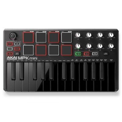 Akai MPK Mini MKII Laptop Keyboard Controller Special Edition, Black on Black Akai MPK-MINI-SE