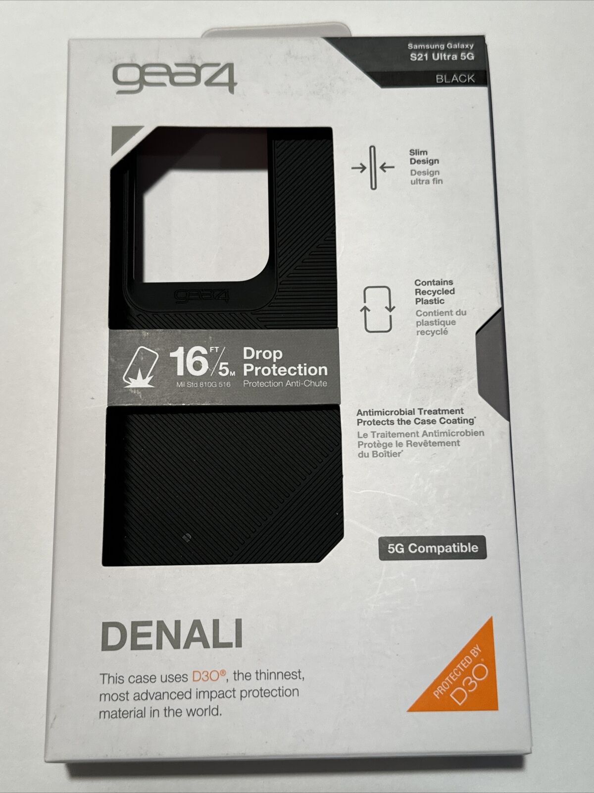 Gear4 Denali Case for Samsung Galaxy S21 Ultra 5G - Black Gear4 702007299