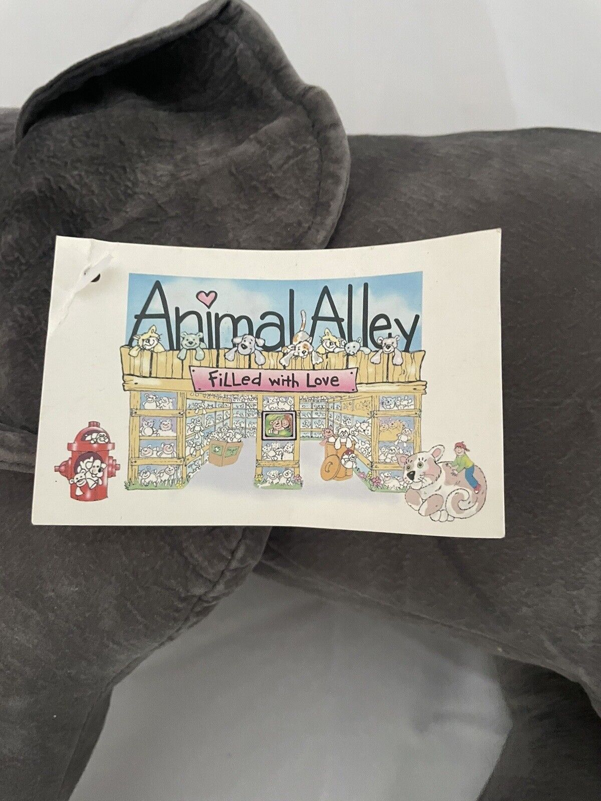 Anna Club Elephant Plush Vintage 2000 Animal Alley Toys R Us Stuffed Tusks NOS Animal Alley - фотография #6