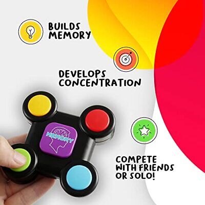 Light-Up Memory Game with Sounds - Electronic 4 Sequence Handheld Classic Bra... BETTERLINE - фотография #2
