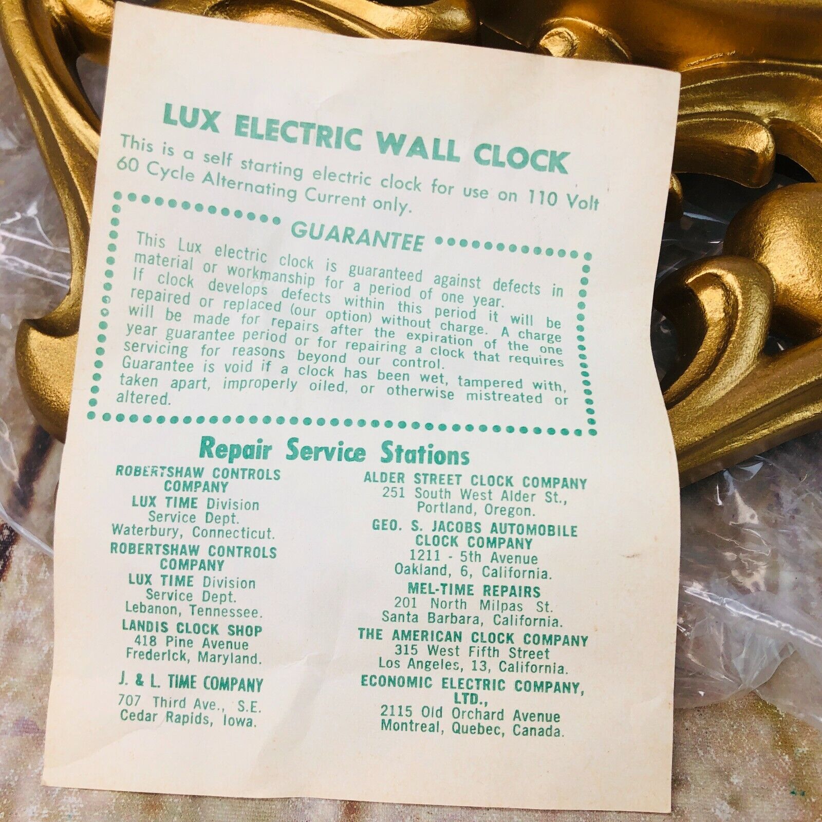 vtg robershaw lux clock gold filigree hollywood regency wall clock new old stock Без бренда - фотография #6
