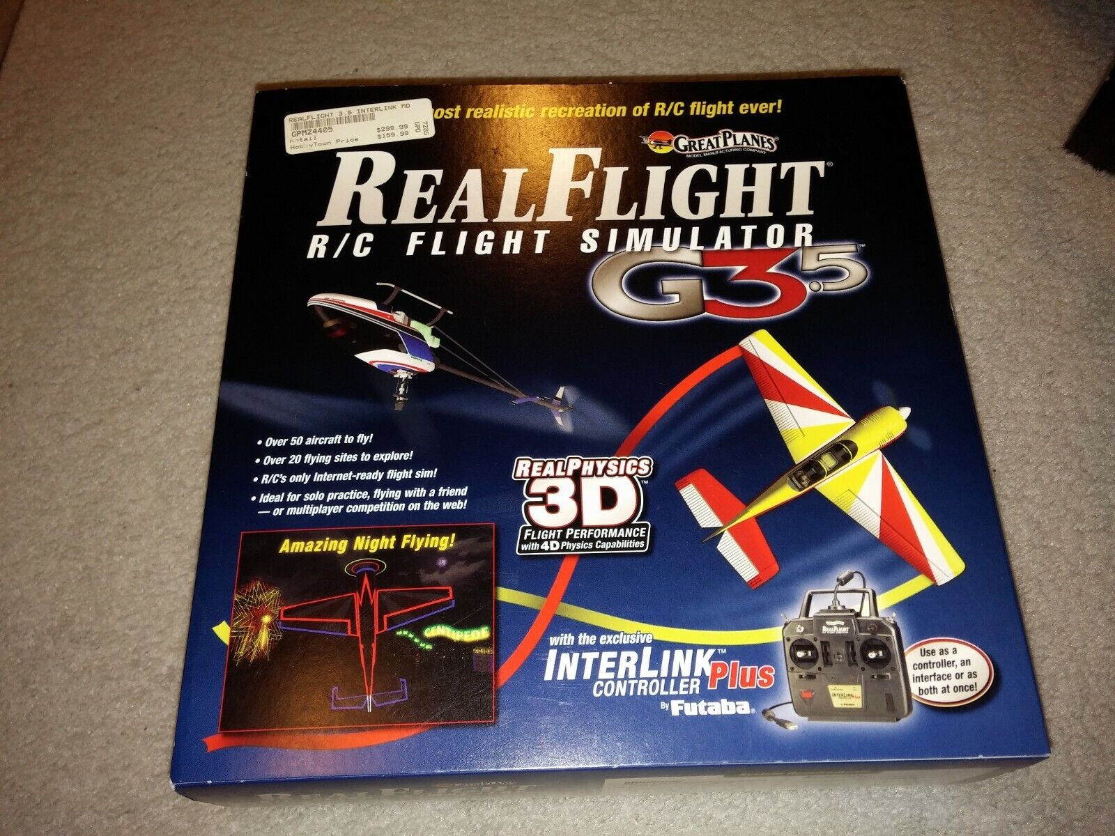 Real Flight RC Simulator G3.5 RealFlight R/C 3D Controller Futaba Sealed New Box RealFlight Does Not Apply