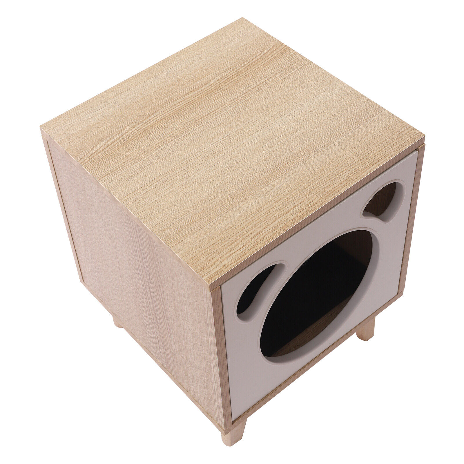 Wooden Nightstand Cat Bed Storage End Table Enclosure Bedside Organizer Modern Unbranded Does not apply - фотография #7