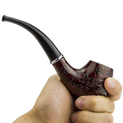 HOT Wooden Wood Enchase Smoking Pipe Tobacco Cigarettes Cigar Gift Durable Unbranded