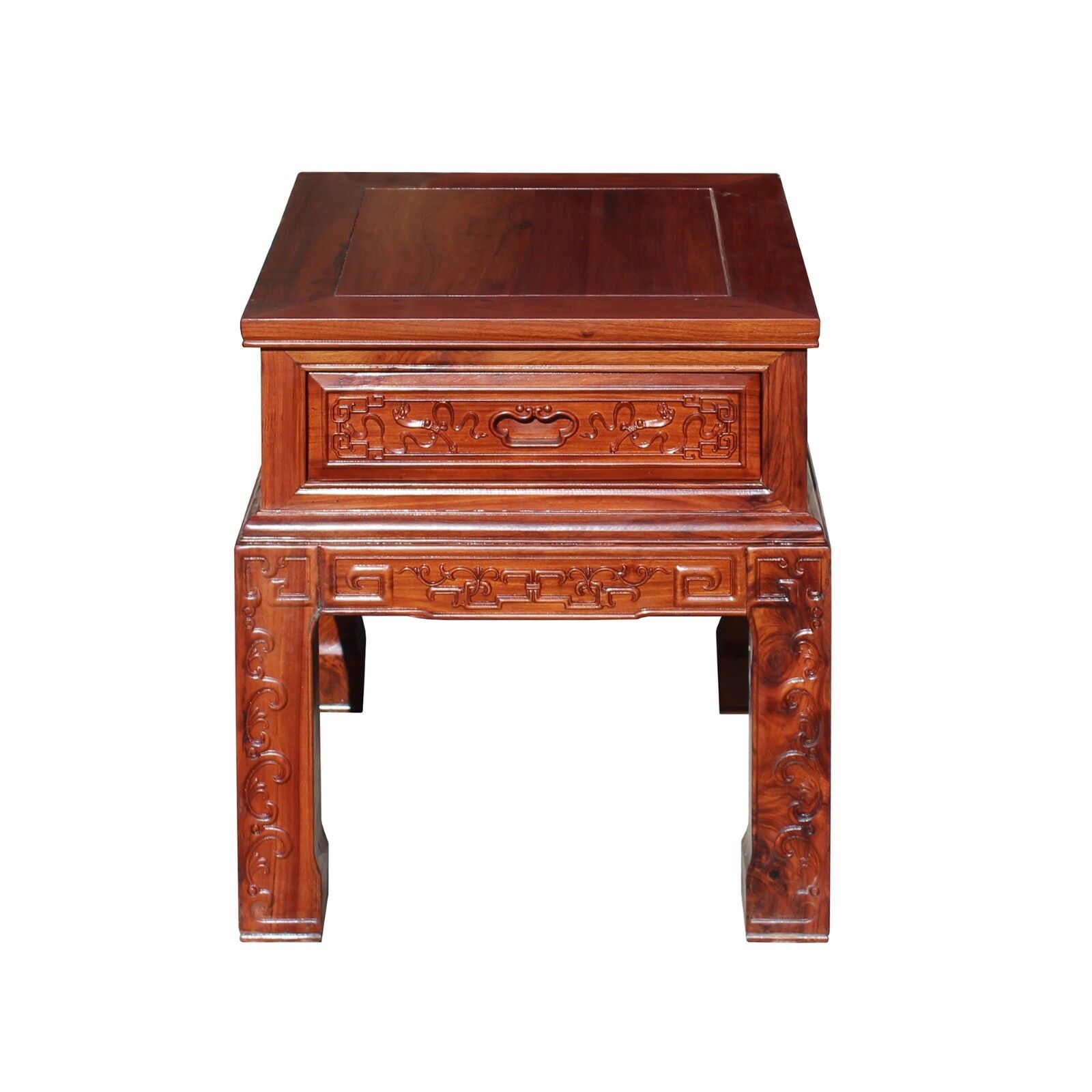 Chinese Oriental Huali Rosewood Flower Motif Tea Table Stand cs4594 Handmade Does Not Apply