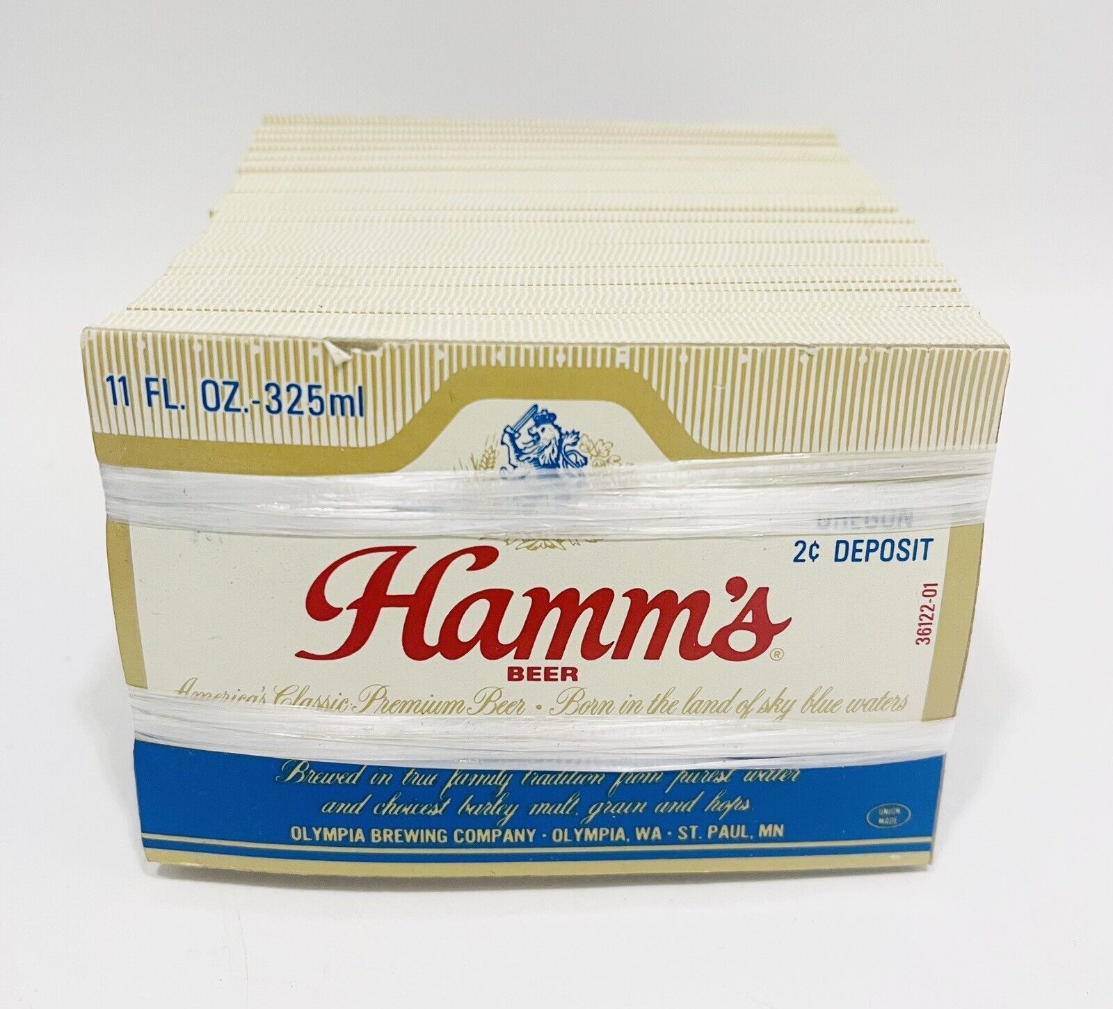 Vintage Hamm's Beer Labels NOS 11oz bottle Olympia Brewing Co. Full Pack Craft Hamm's - фотография #3