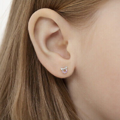 Petite Mouse Baby / Toddler / Kids Earrings Screw Back - Sterling Silver In Season Jewelry SS-03-00110 - фотография #3