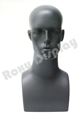 2PCS Male Fiberglass Mannequin Head Bust Wig Hat Jewelry Display #PS-EraG X2 Без бренда - фотография #2