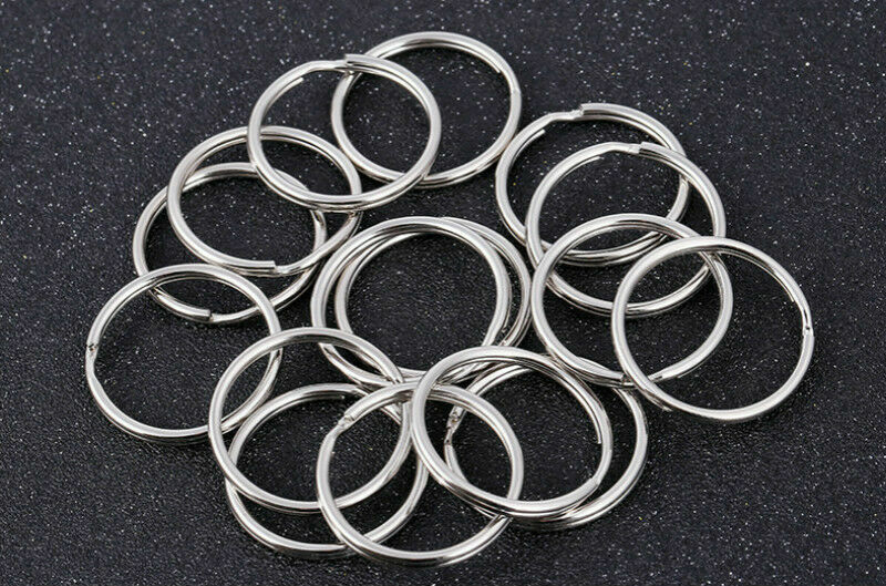 Premium Pack 20/25/30 mm Key Rings Chains Split Ring Hoop Metal Steel in Silver Без бренда - фотография #4