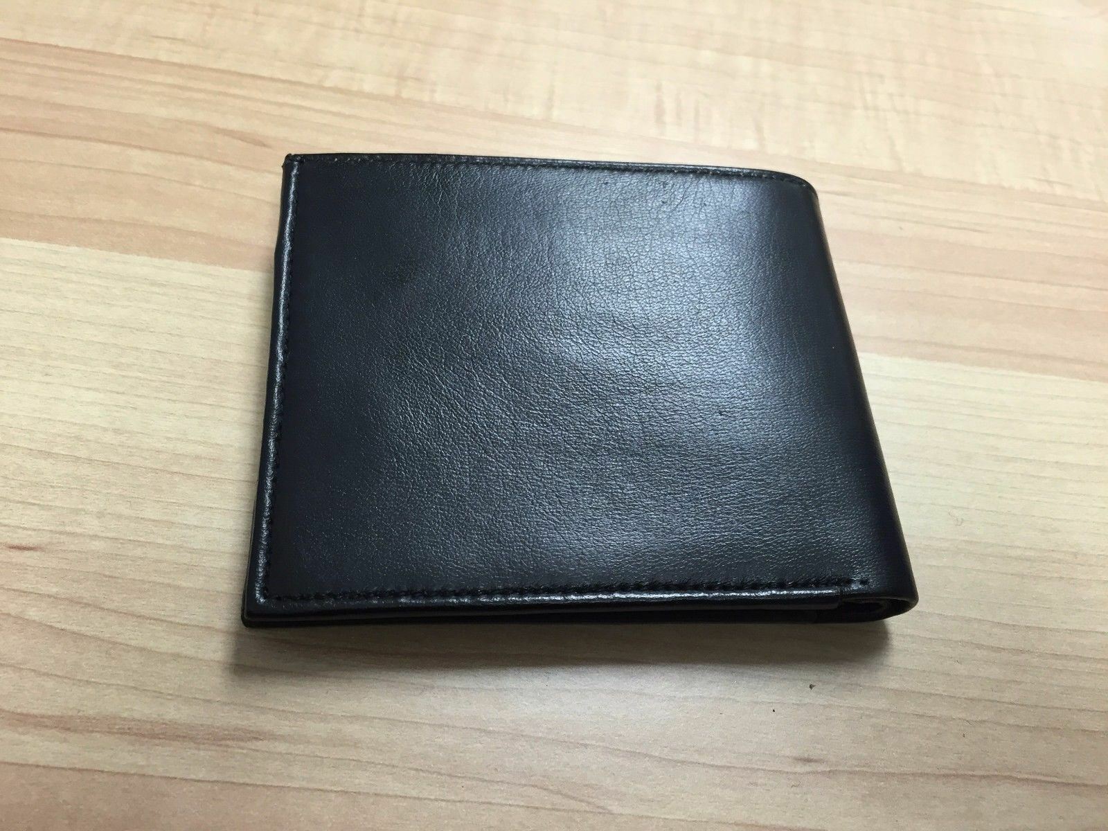 Bifold Wallet Men's Genuine Leather Black Credit/ID Card Holder Slim Purse ENZ Leathers NZHB0008 - фотография #5