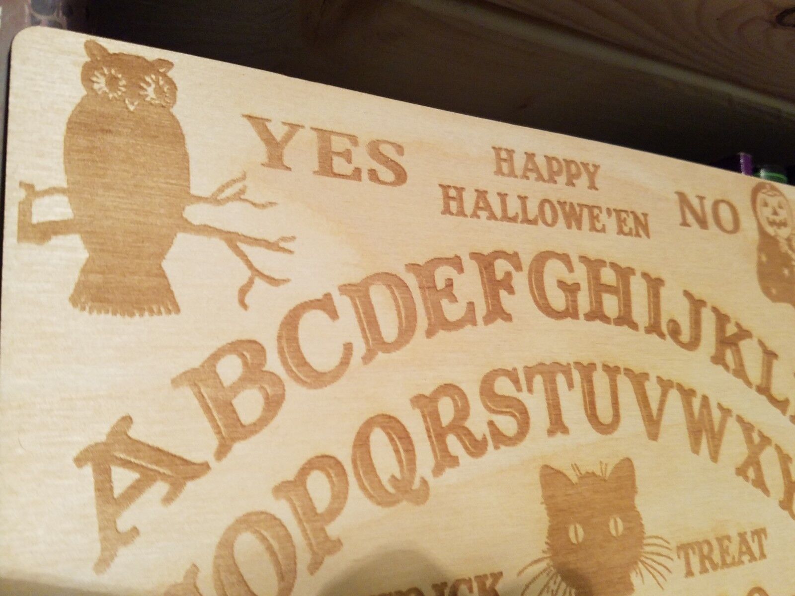 Wooden Vintage Halloween Ouija Board & Planchette | Handmade Wood Spirit Board DC Maker Labs - фотография #7