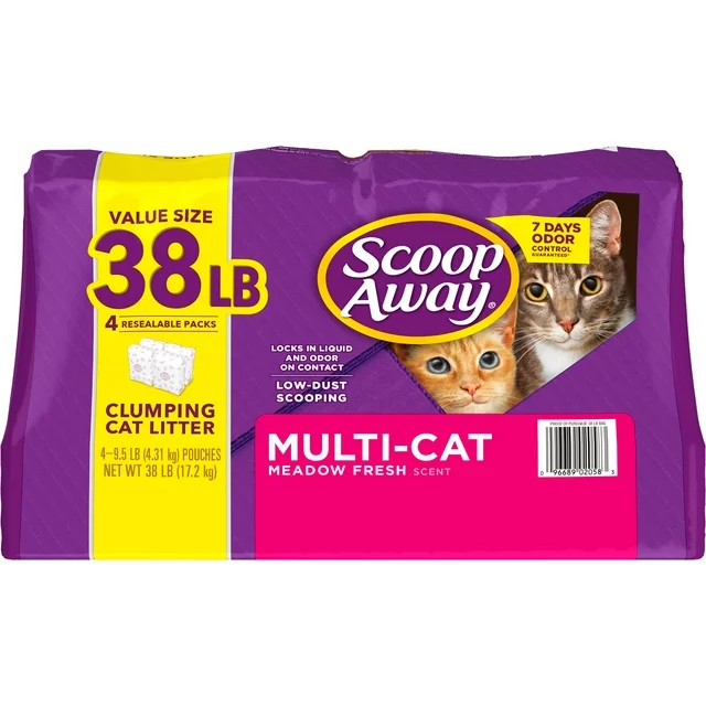 Scoop Away Multi-Cat, Scented Cat Litter, 38 lbs Scoop Away 02058 - фотография #6
