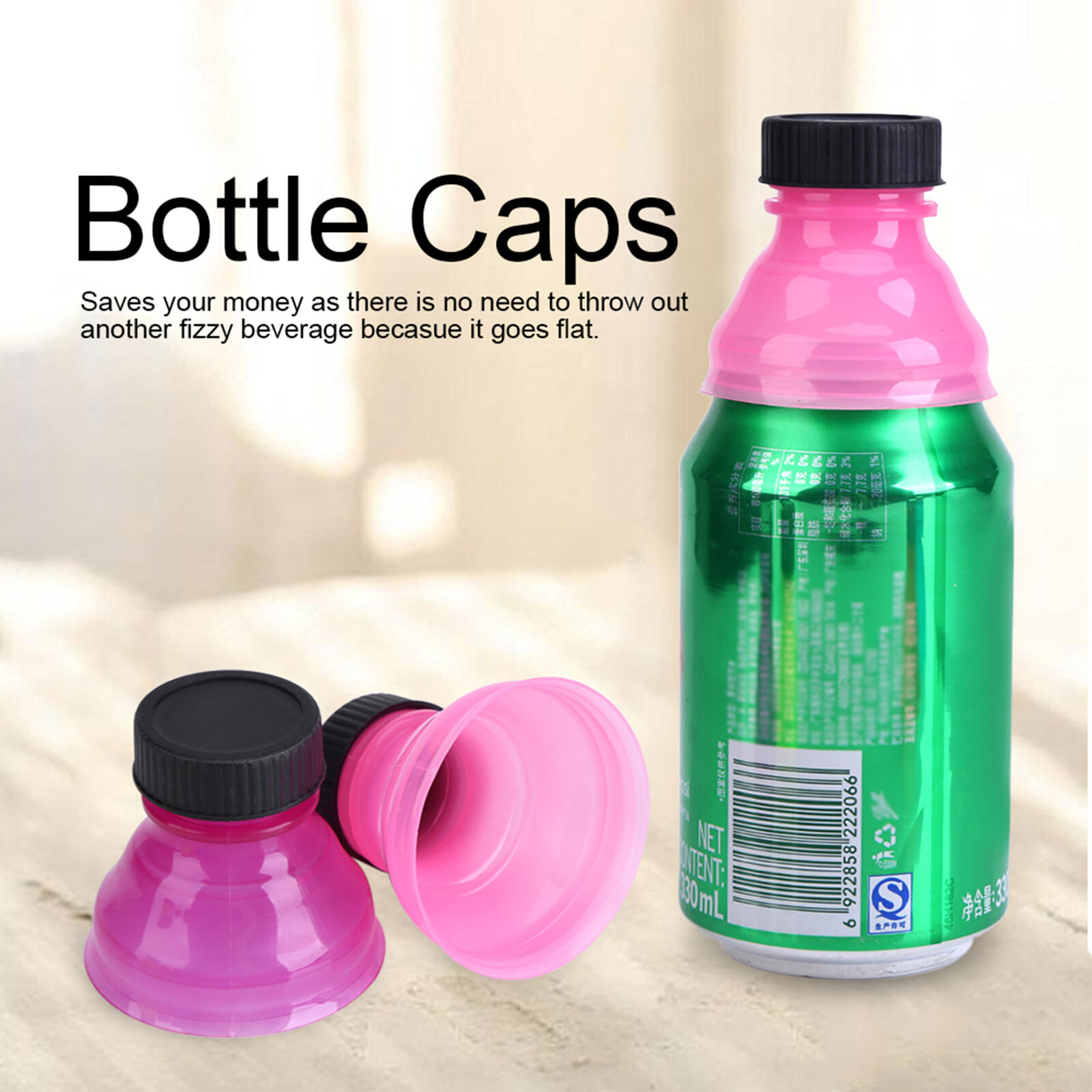 6Pcs Bottle Caps Reusable Bottle Caps For Cool Soda Drink Drink Unbranded Does not apply - фотография #5