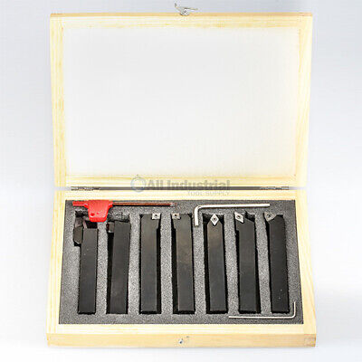 1/4" Indexable Turning Tool 7 Pc. Set With Carbide Inserts Tool Bit Lathe Set All Industrial Tool Supply 23000440