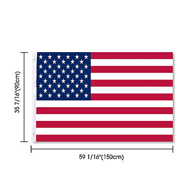 3'x 5' FT American Flag U.S.A U.S. United States Stripes Stars Apluschoice 22FLA001-US-35OR - фотография #4