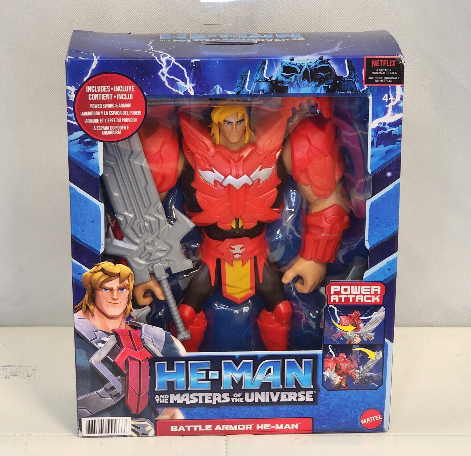 Master of The Universe Deluxe He-Man Power Attack Action Figure Battle Character ACTION - фотография #4