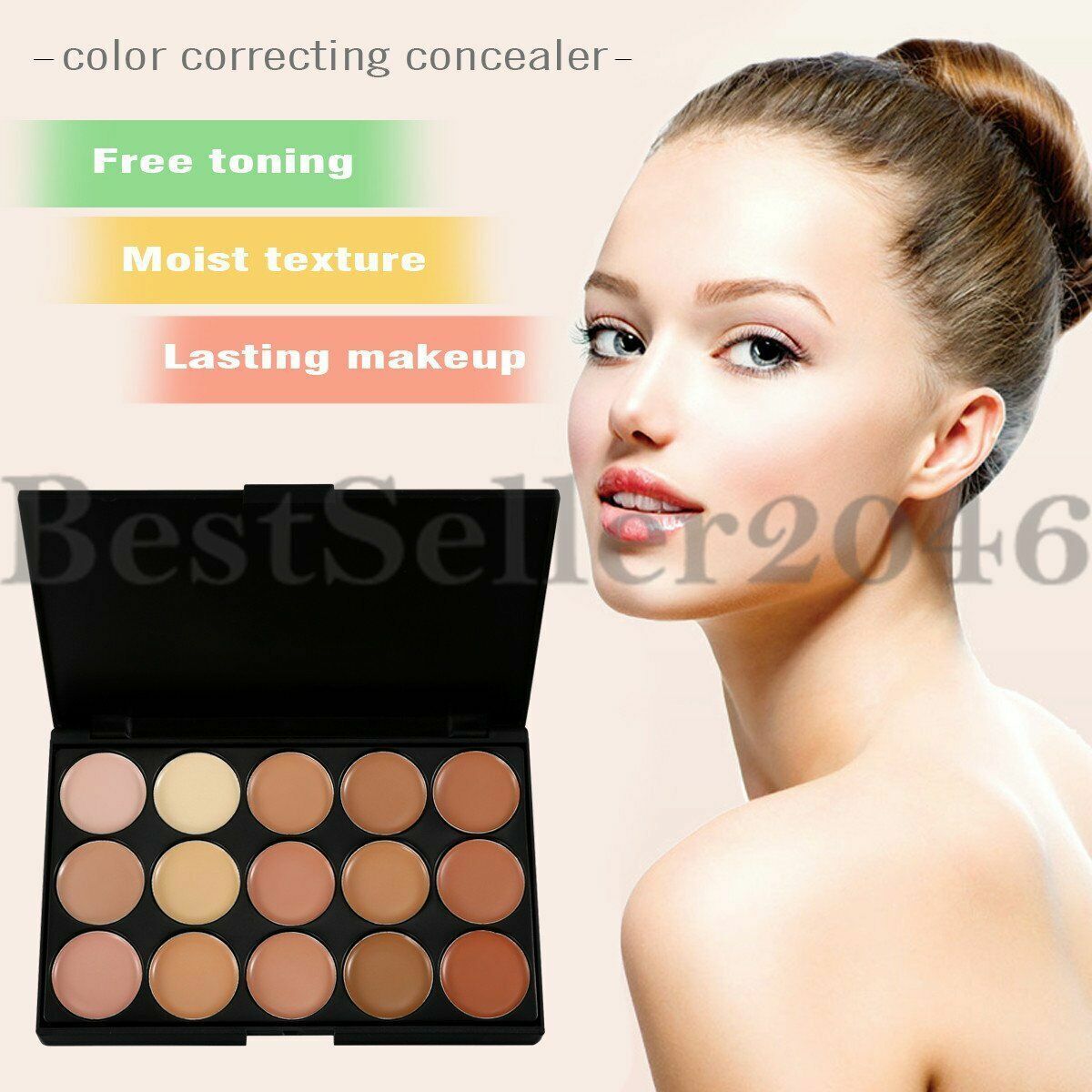 Face Contour Kit Highlighter Makeup Kit 15 Colour Cream Concealer Palette Unbranded - фотография #2