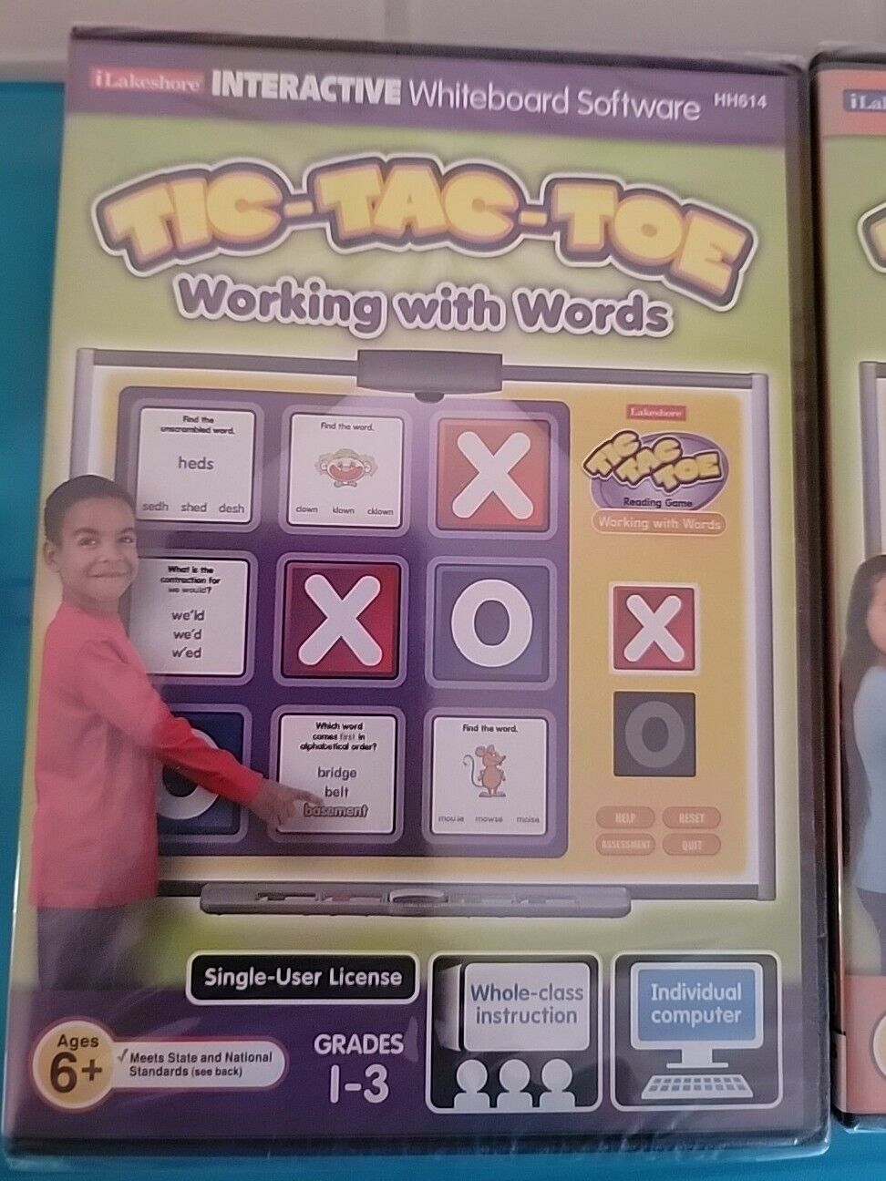 2 LAKESHORE Interactive Games DVD Tic Tac Toe Grades 1 - 3 Working Words Phonics Lakeshore - фотография #3