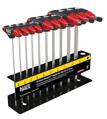 Klein Tools JTH910E T-Handle Hex Key Set with Stand, SAE with 9-Inch Blades 10pc KLEIN TOOLS JTH910E