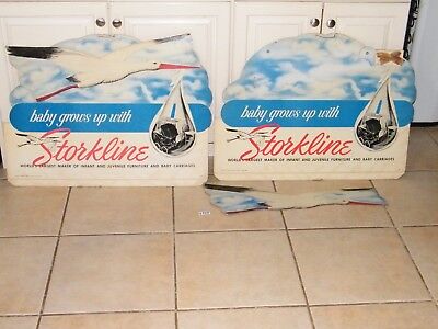 2 Vintage Storkline Baby Carriages Furniture Signs Chicago Storkline - фотография #2