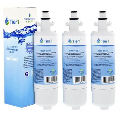 Fits LG LT700P Kenmore 46-9690 ADQ36006101 - Comparable Tier1 Water Filter 3PK Tier1 RWF1052