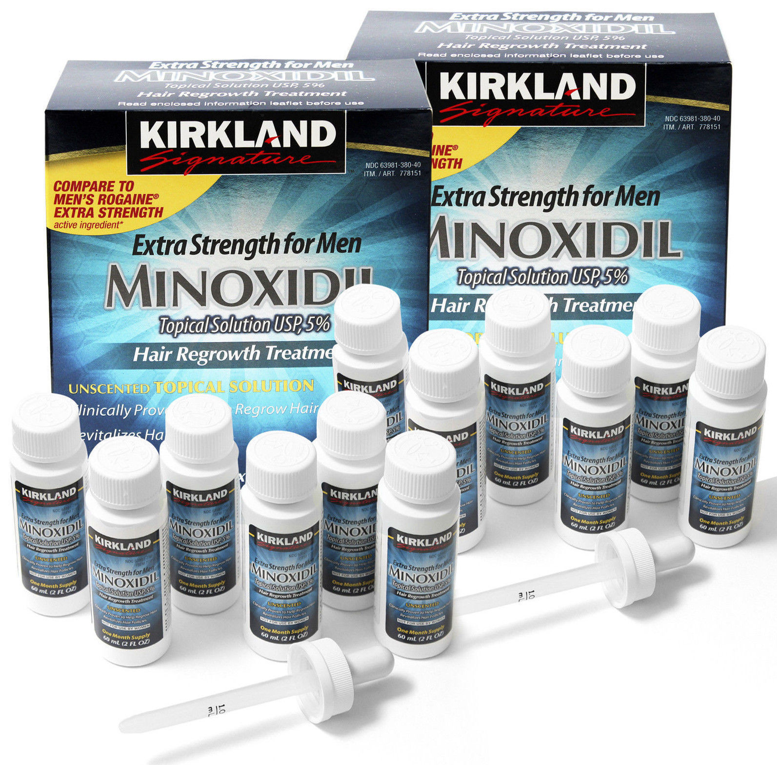 Kirkland Minoxidil 5% Extra Strength Men Hair Regrowth 12 Month Supply EXP 10/22 Kirkland Signature 778151