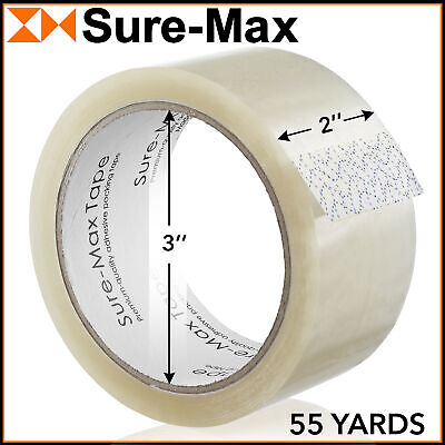 18 Rolls Carton Sealing Clear Packing Tape Box Shipping - 2 mil 2" x 55 Yards Sure-Max Does Not Apply - фотография #3