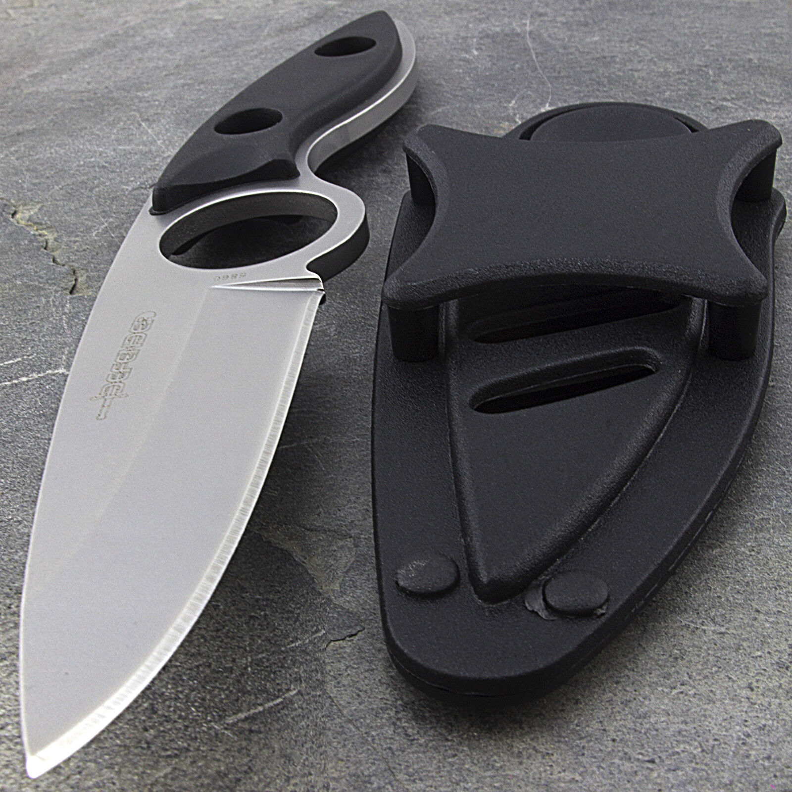 7" FULL TANG SURVIVAL BOOT KNIFE w/ NECK SHEATH Hunting Camping Skinning Combat Defender 5860