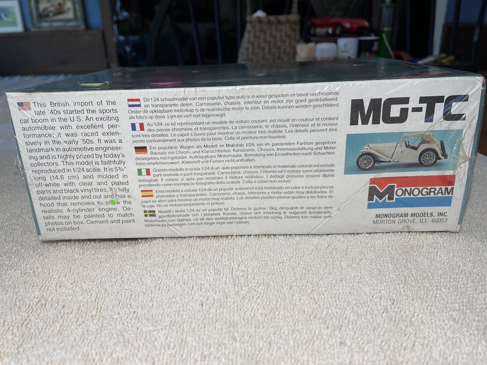 MG-TC Sports Car Model Lot, Monogram 2290 1:24 1983, Matchbox 1:32 PK-306 1982 Monogram - фотография #6