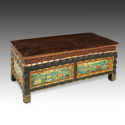 ANTIQUE MONK'S WRITING TABLE PAINTED PINE MONGOLIA CHINESE FURNITURE 19TH C.  Без бренда - фотография #2