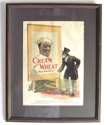 CREAM of WHEAT Vintage Advertising Framed Print by Roland M Smith 1914 Cream of Wheat