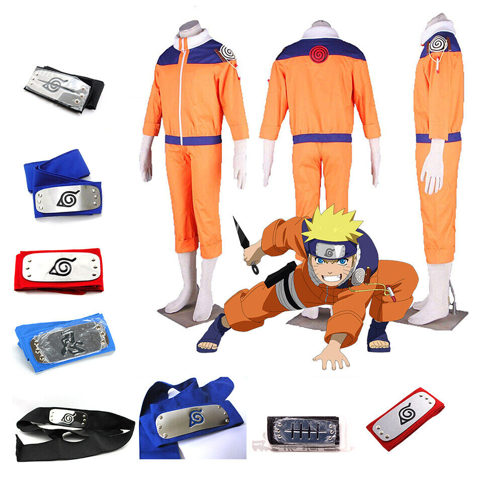 Naruto Shippuden Adult Costume Cosplay w/Jacket & Pant Optional Headband Glove Без бренда - фотография #2
