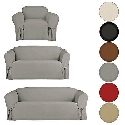 Microsuede Furniture Slipcover Protector Chair, Loveseat, Sofa Red, Brown, Black LINEN STORE Does Not Apply