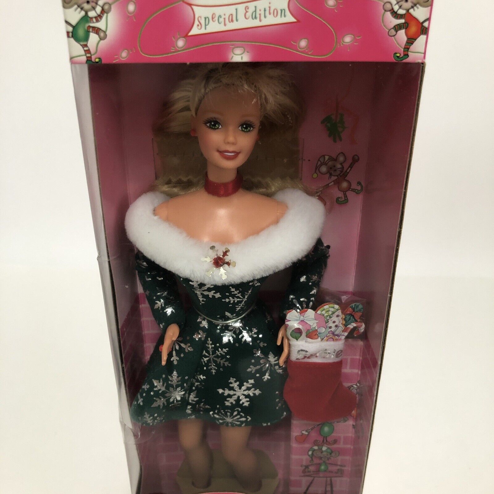 Barbie Doll 1997 Festive Season Christmas 18909 Holiday Stocking Stuffer Gift Mattel - фотография #3