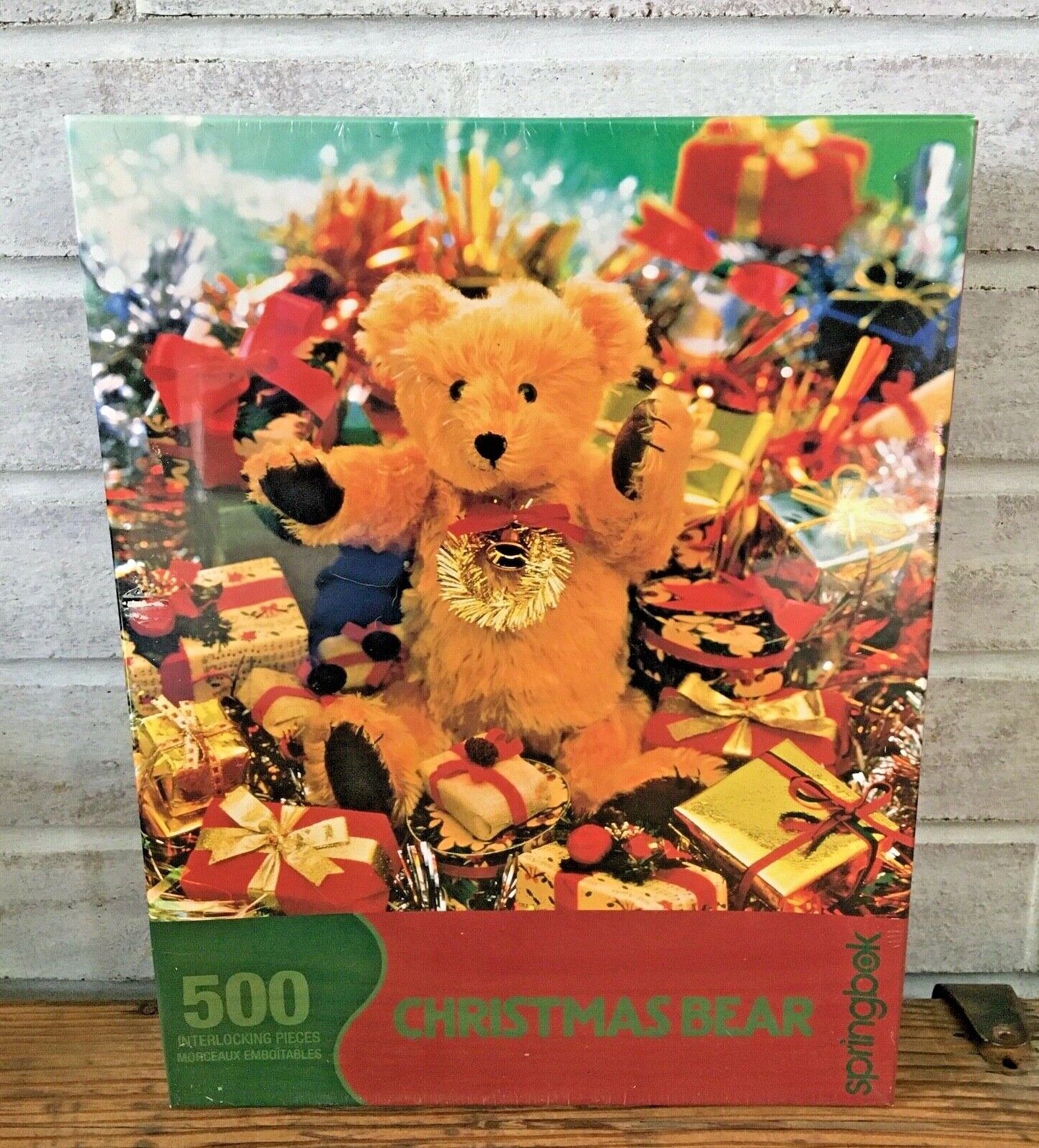 Springbok Christmas Bear 500 Piece Holiday Puzzle 20" x 20" NEW Sealed  Springbok