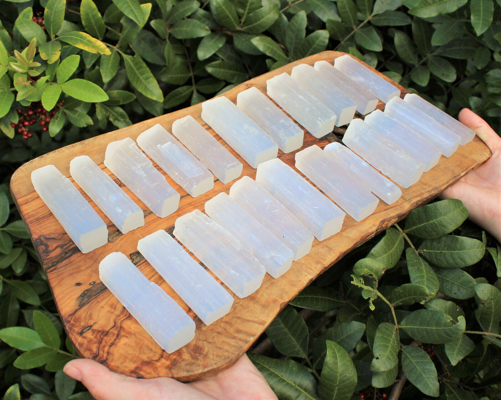 5 Selenite Sticks: 2.5" - 3" (Crystal Healing Grid Cleansing Wand Blade) Без бренда - фотография #7