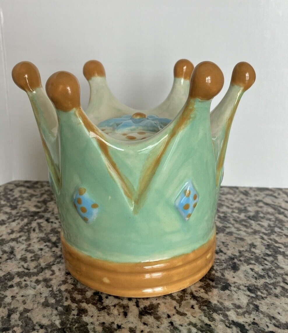 Ceramic King Or Prince CROWN Coin Piggy Bank One of a Kind Без бренда