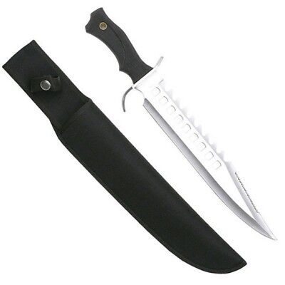 17" Tactical Hunting Rambo Full Tang Fixed Blade Knife Machete Bowie w/ Sheath Без бренда - фотография #3