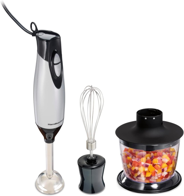 4-In-1 Electric Immersion Hand Blender with Handheld Blending Stick, Whisk + 3-C Does not apply