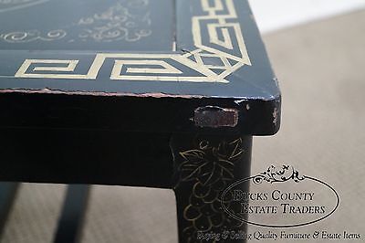 Antique Chinese Black Lacquer Chinoiserie Side Chair NA NA - фотография #7