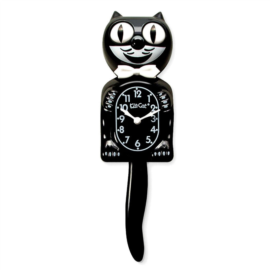 CLASSIC BLACK KIT CAT CLOCK 15.5" Free Battery USA MADE Official Kit-Cat Klock California Clock Company BC-1 - фотография #2